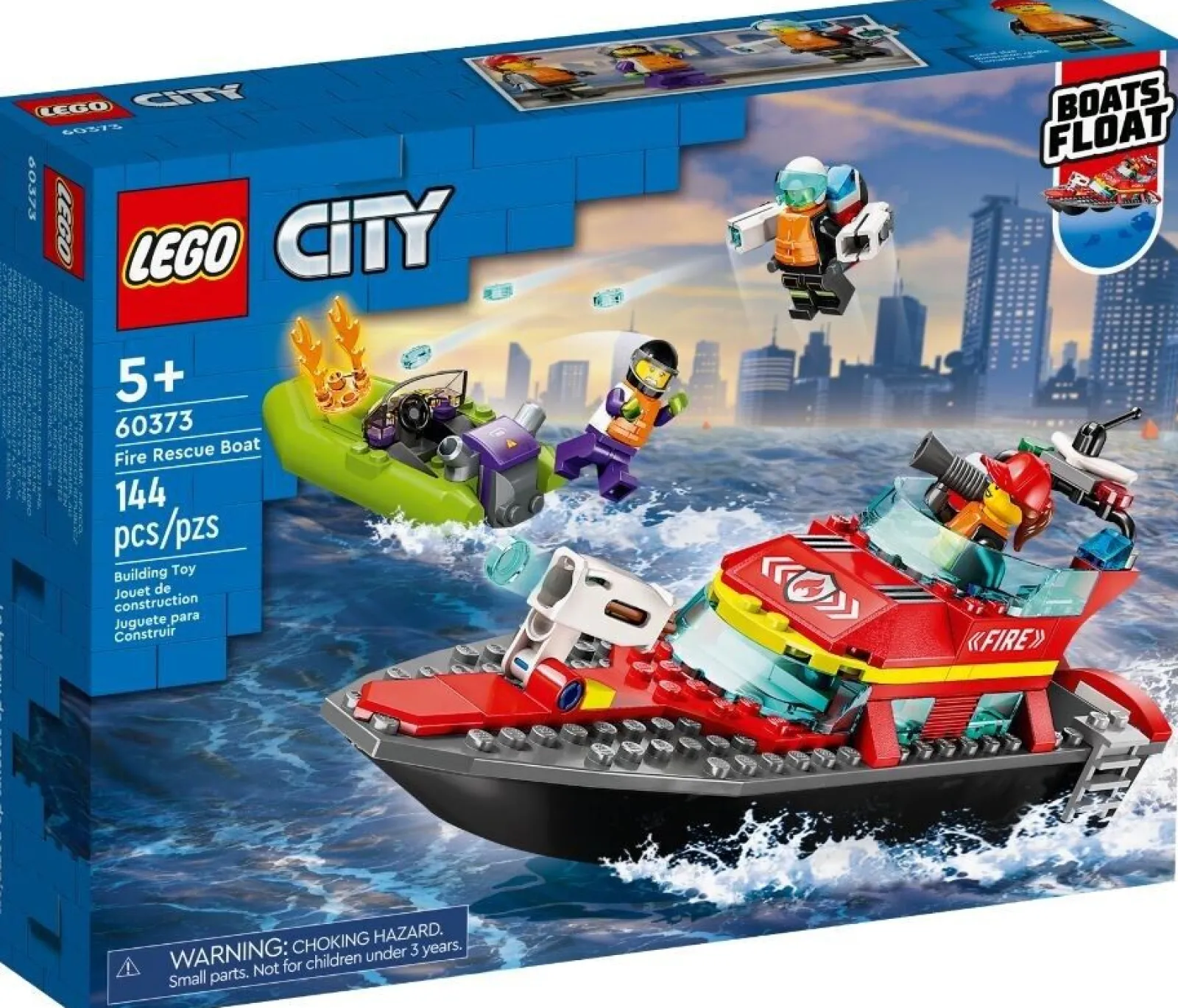 New Lego-City 60373 - Barco De Resgate Dos Bombeiros
