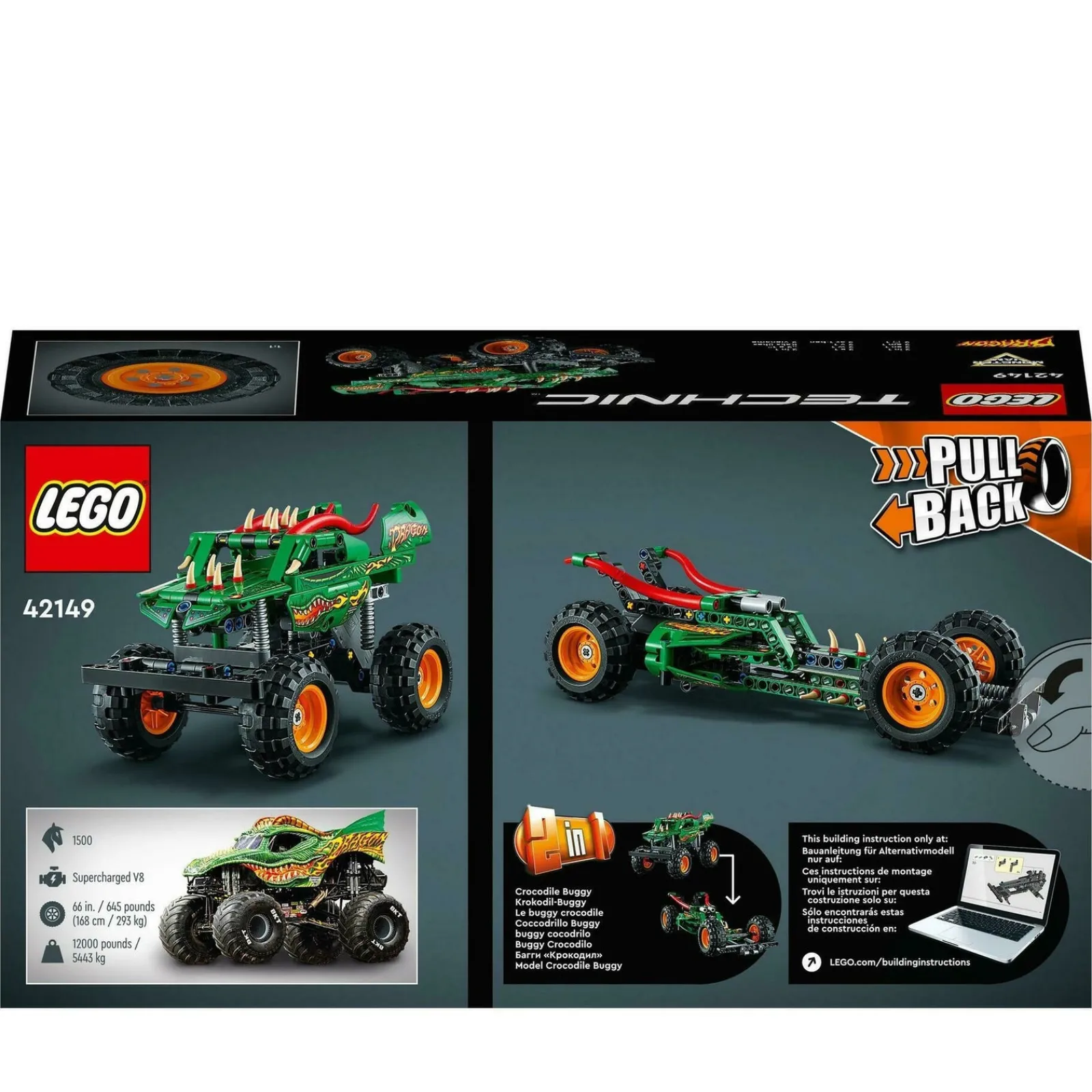 Hot Lego-Technic 42149 - Monster Jam Dragon