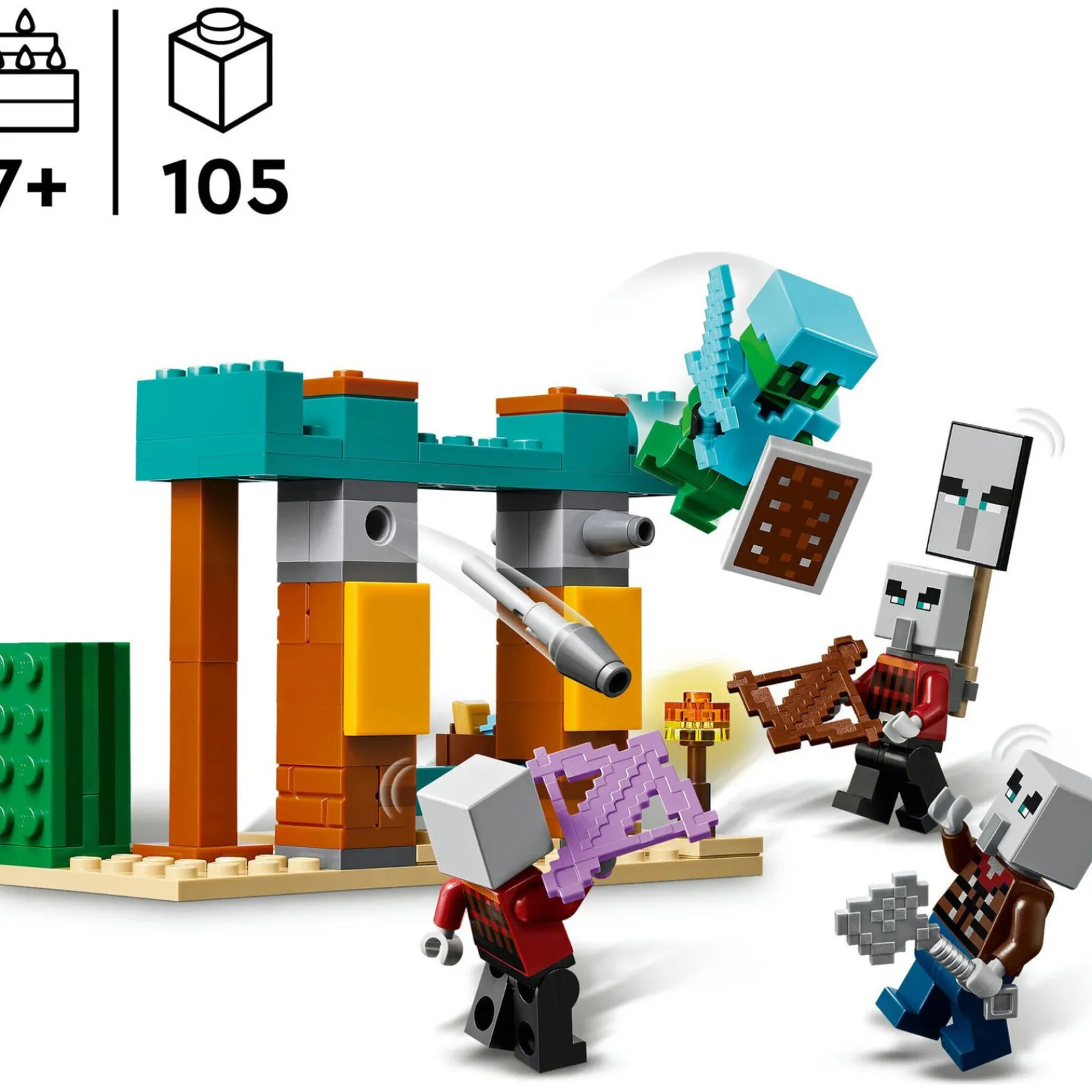 Lego-Minecraft A Patrulha Do Deserto Illager Lego