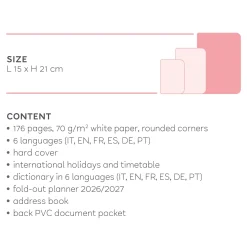 Legami Agenda 16 Meses 25-26 Grande - Flores