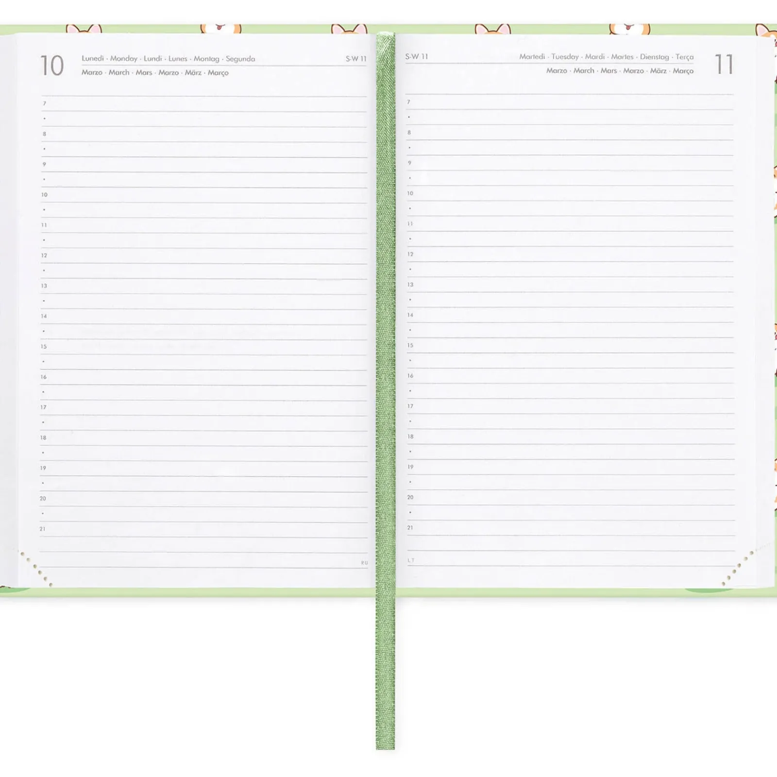 Legami Agenda 16 Meses 25-26 Médio - Corgi Azul