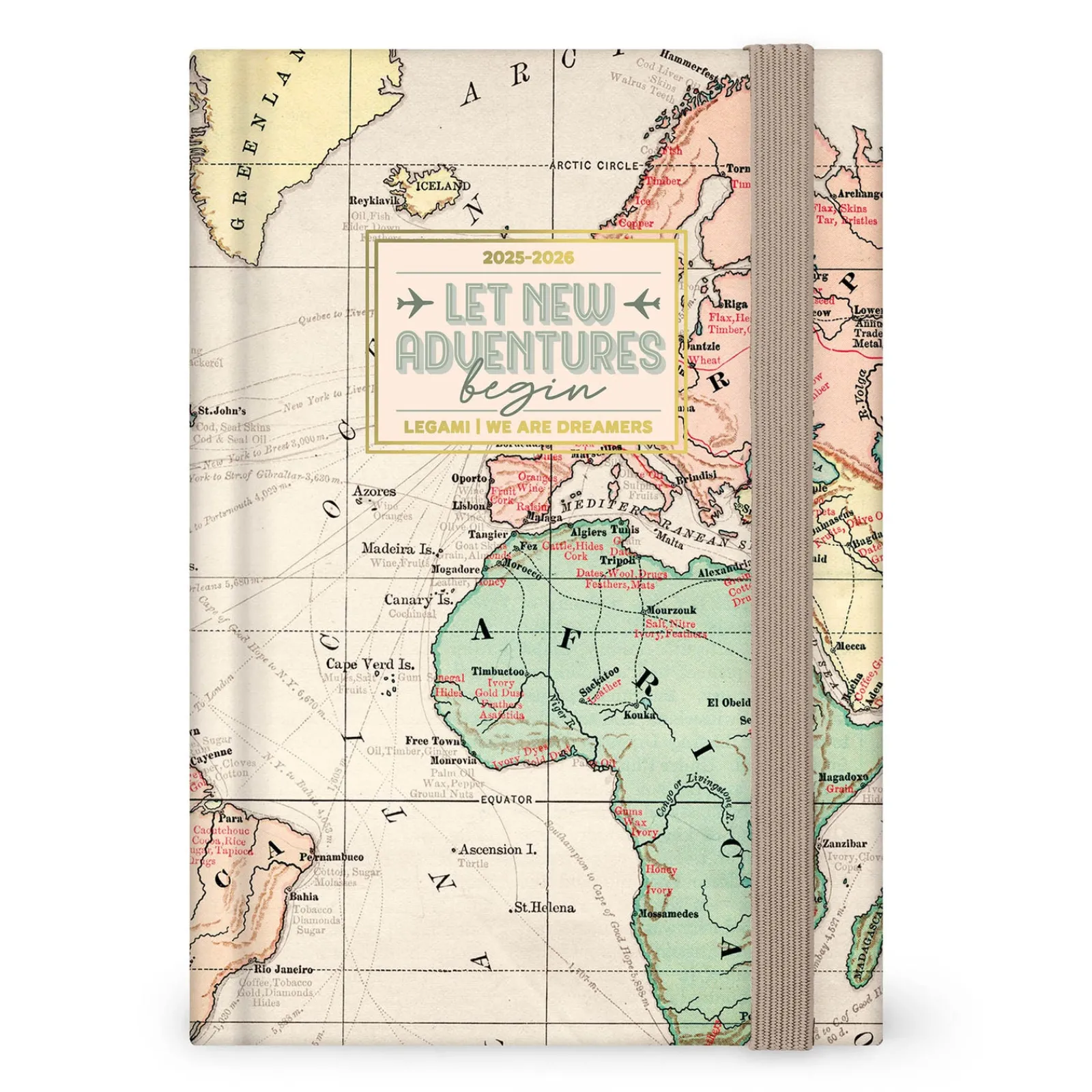 New Legami Agenda 16 Meses 25-26 Médio - Viagem