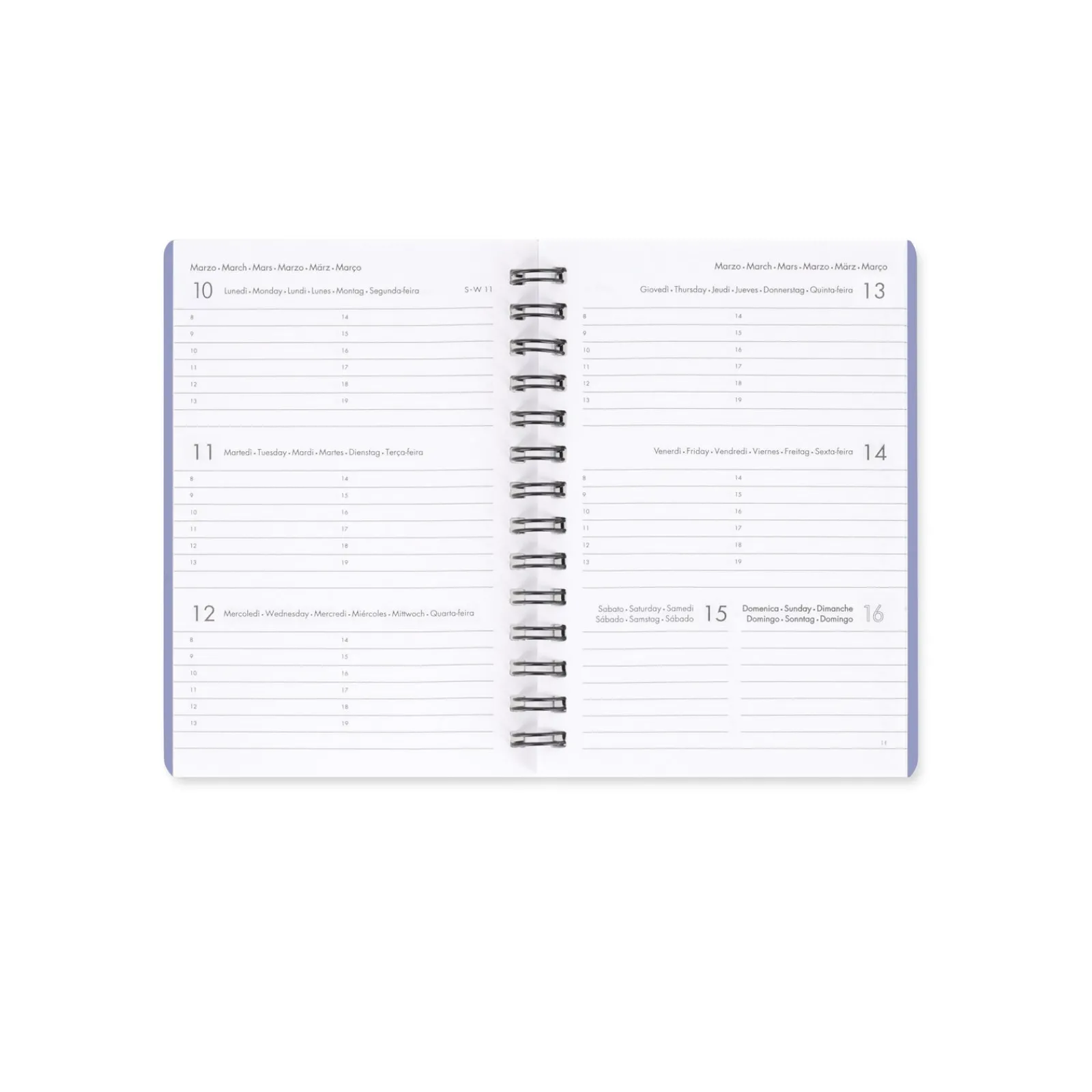 Legami Agenda 2025 Semanal Pequena Espiral - Kitty