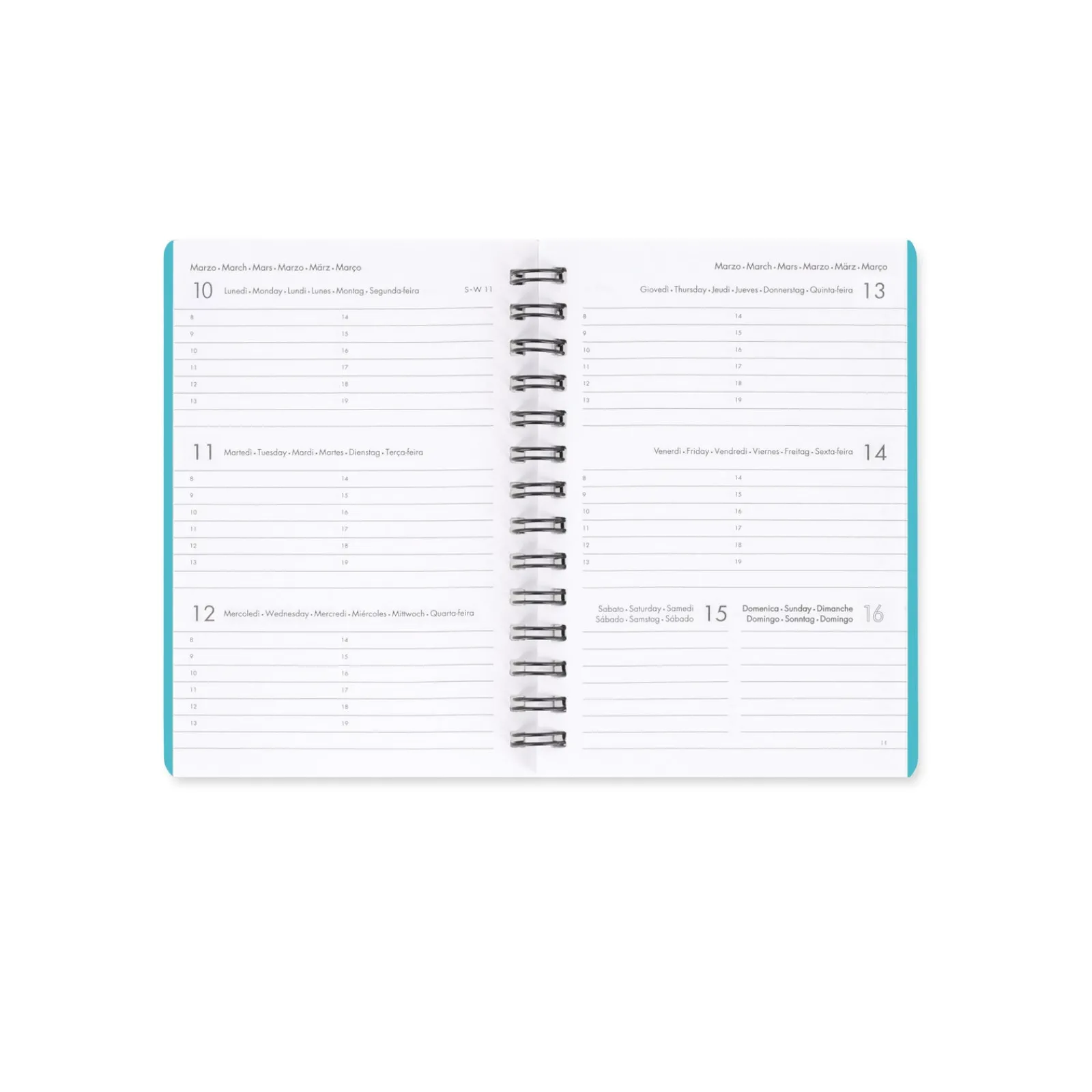 New Legami Agenda 2025 Semanal Pequena Espiral - Daisy