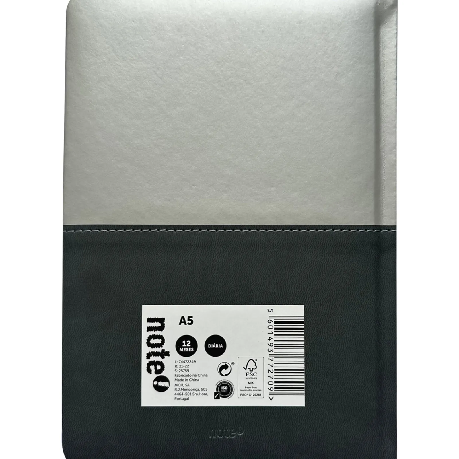Note! Agenda A5 Bicolor Metalizada (artigo sortido)