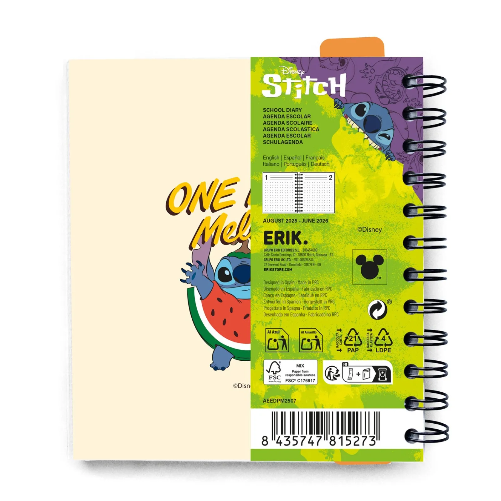 Online Grupo Erik Agenda Escolar 25/26 - Disney Stitch