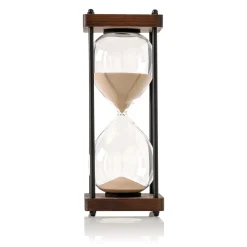 Kasa Ampulheta Com Suporte Madeira