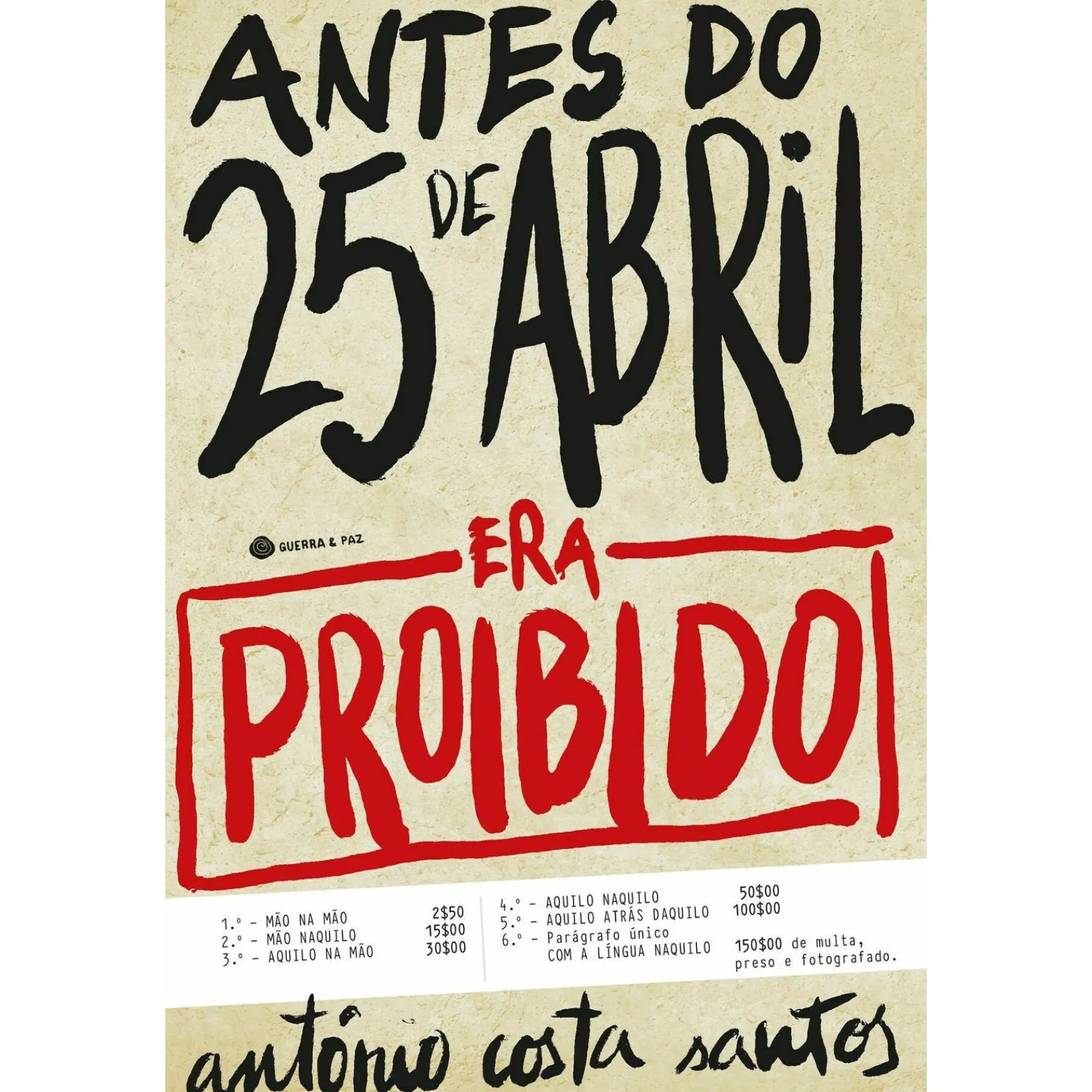 New Guerra E Paz Antes do 25 de Abril: Era Proibido de António Costa Santos
