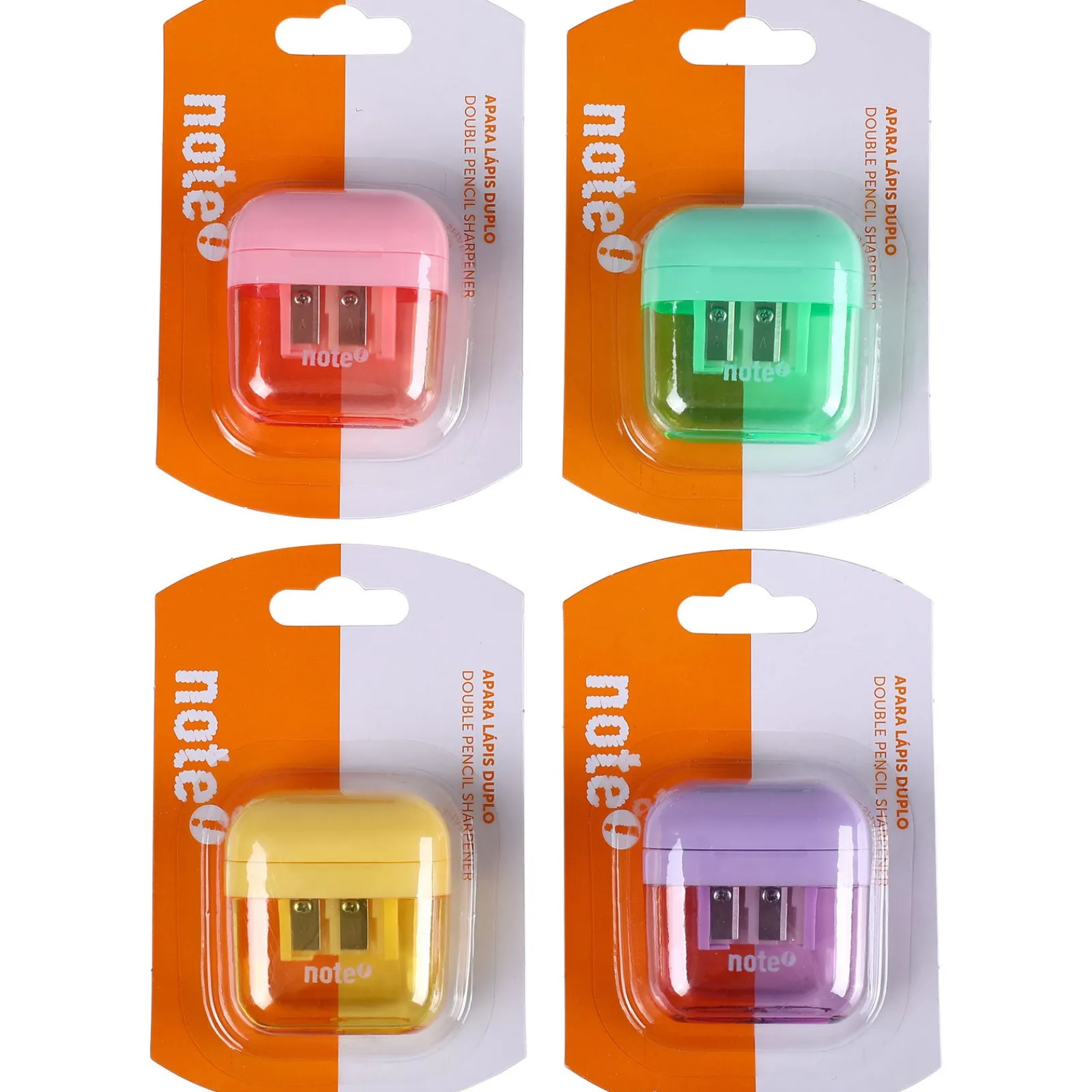 Best Note! Apara lápis Duplo com Depósito Pastel