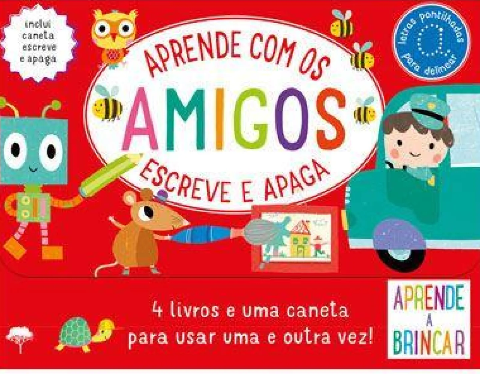 Jacarandá Aprende com os Amigos - Escreve e Apaga - 4 Livros e uma Caneta para Usar uma e Outra Vez!