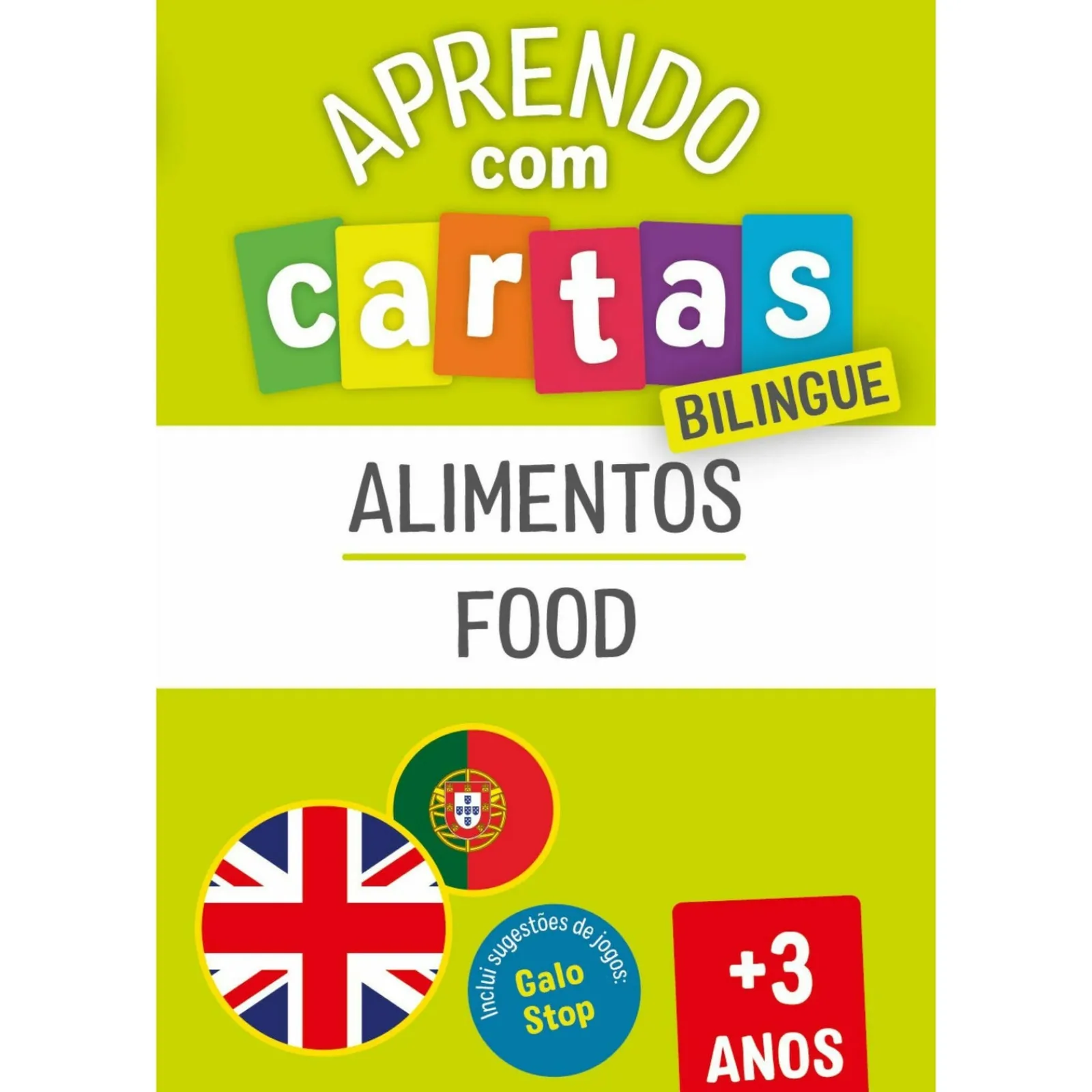Fábula Educação Aprendo com Cartas - Alimentos - Bilingue
