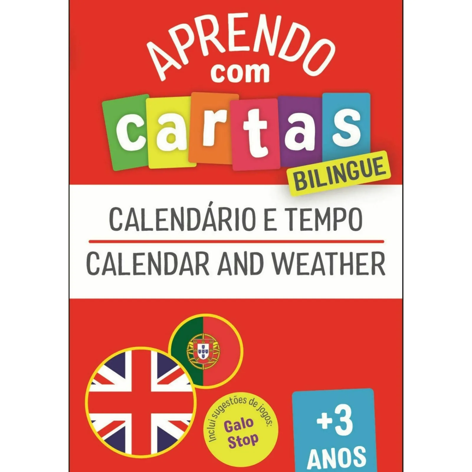 Fábula Aprendo com Cartas: Bilingue - Calendário e Tempo +3 Anos