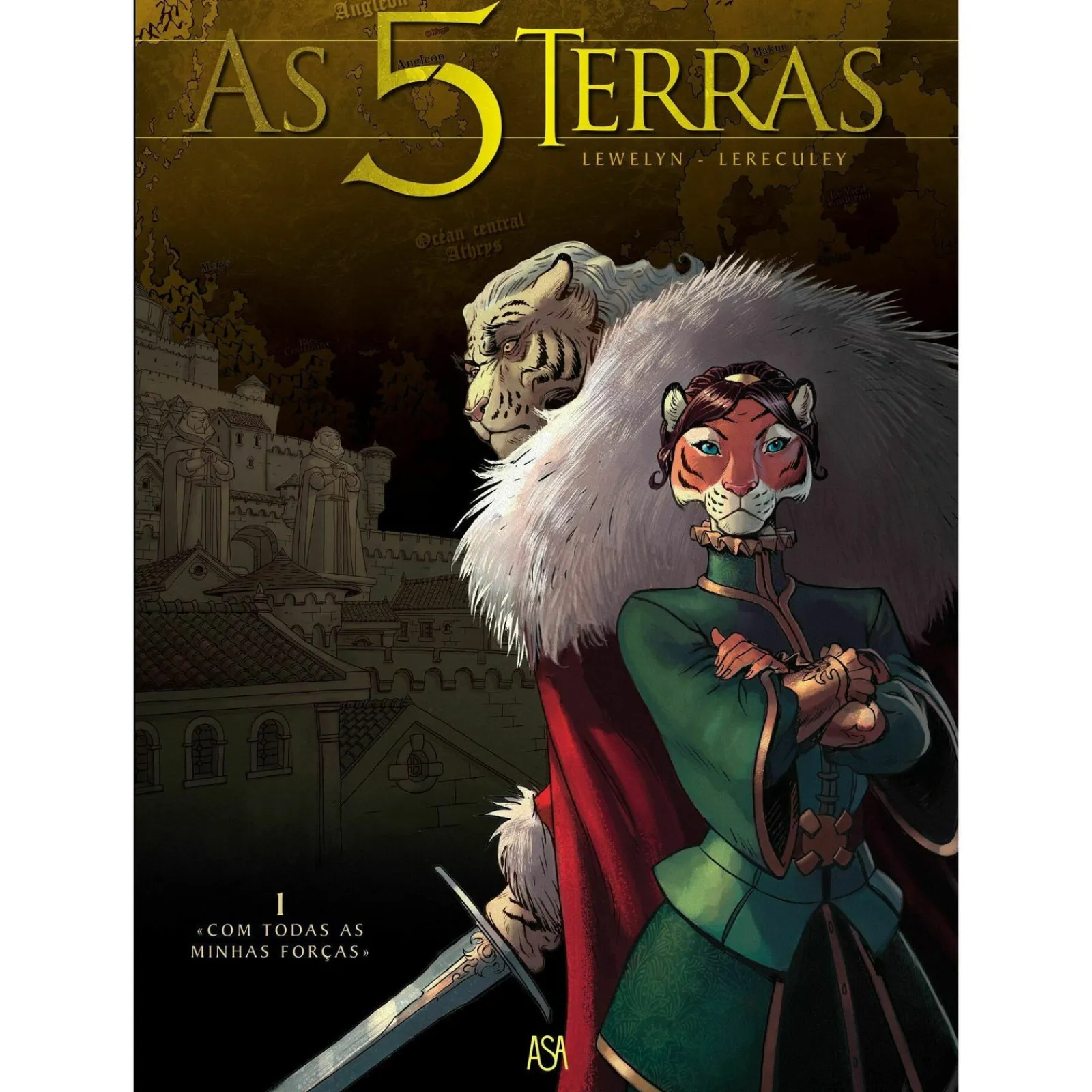 Outlet Edições Asa As 5 Terras - Livro 1: «Com Todas as Minhas Forças» de Lewelyn e Jerome Lereculey