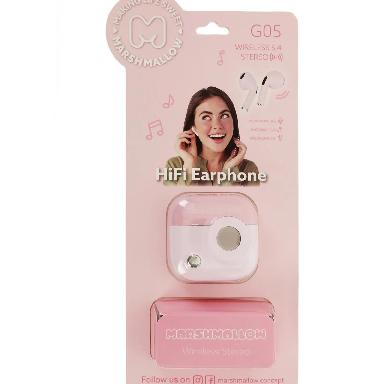 Marshmallow Auriculares Wireless (artigo sortido)