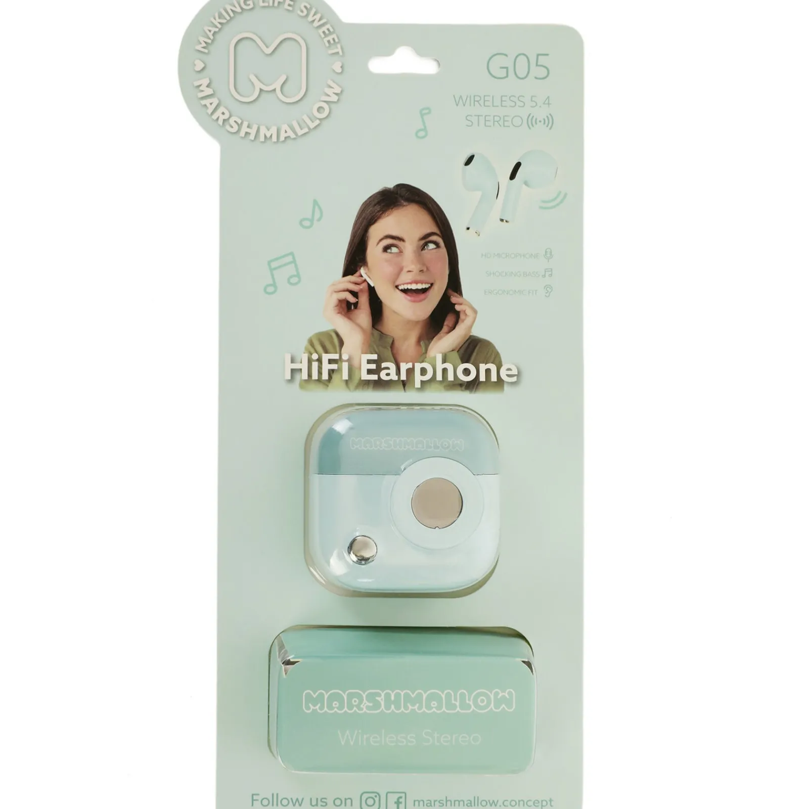 Marshmallow Auriculares Wireless (artigo sortido)