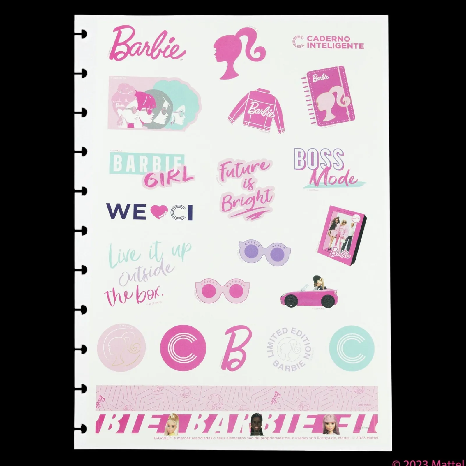 Caderno Inteligente Autocolantes A4 Barbie