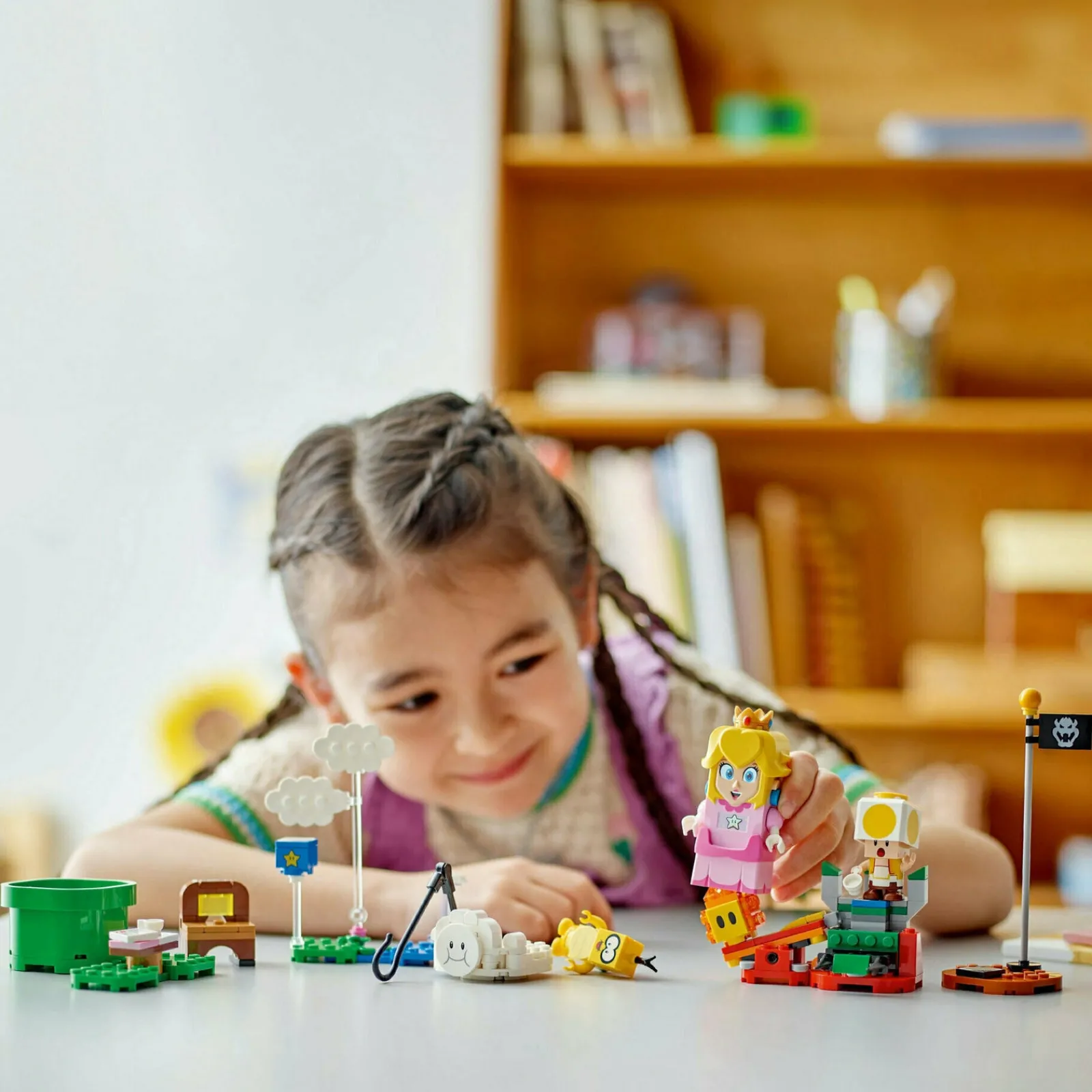 Hot Lego-Sup Mario Aventuras Interativas Com A Lego Peach