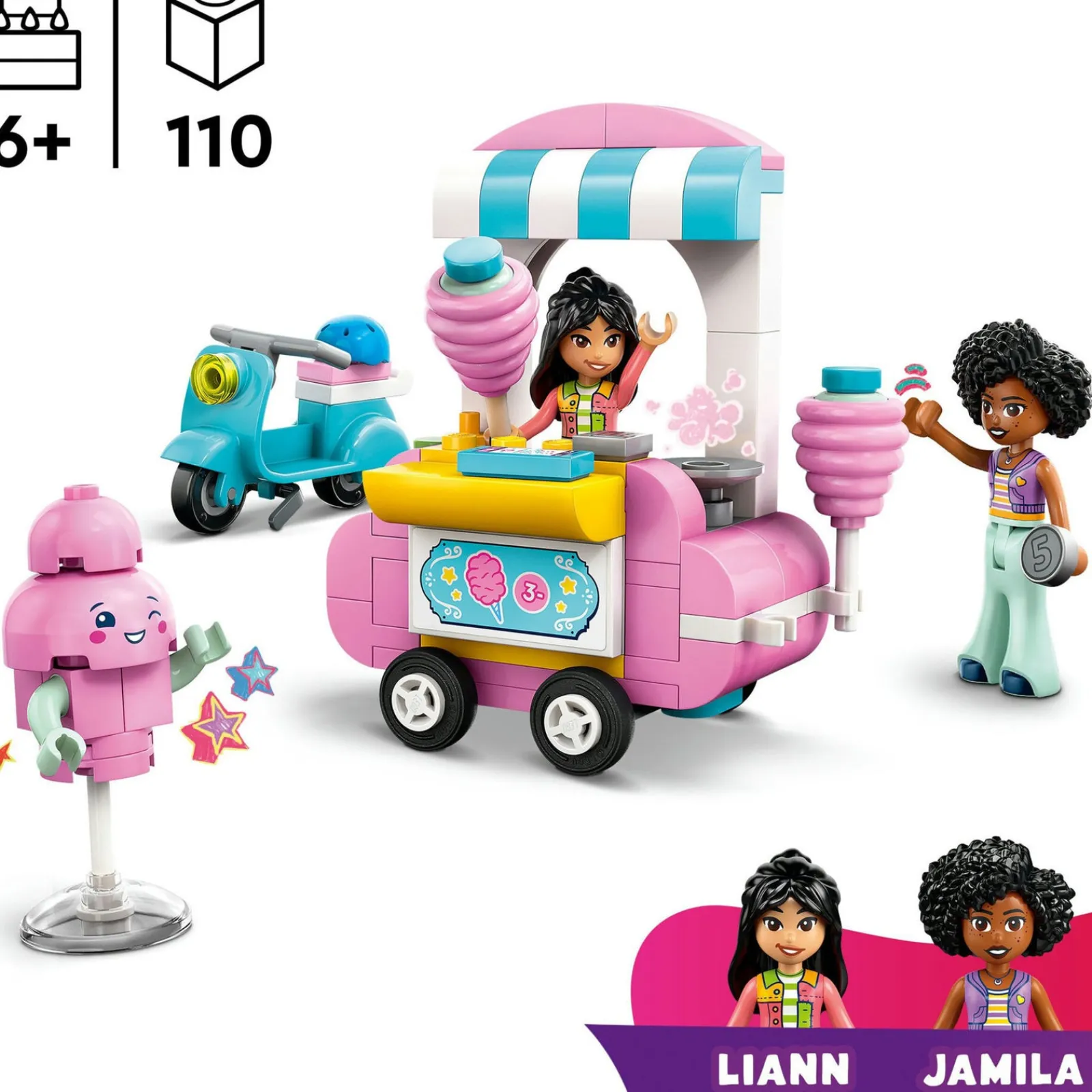 Lego-Friends Barraquinha De Algodão-Doce E Scooter