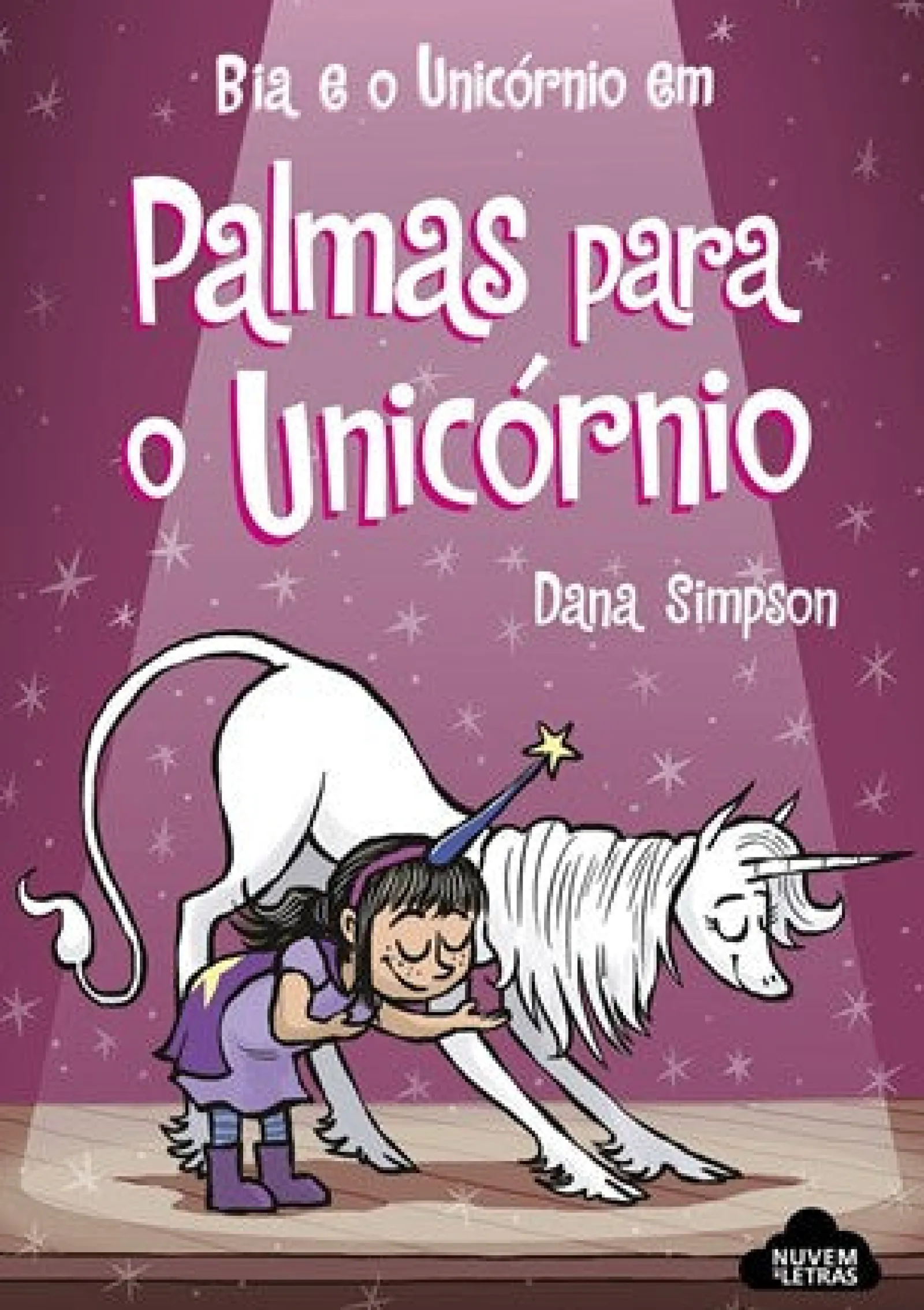 Nuvem De Letras Bia e o Unicónio em Palmas para o Unicórnio de Dana Simpson
