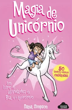 Nuvem De Letras Bia e o Unicórnio - Magia do Unicórnio de Dana Simpson - 50 Quebra-cabeças Cintilantes