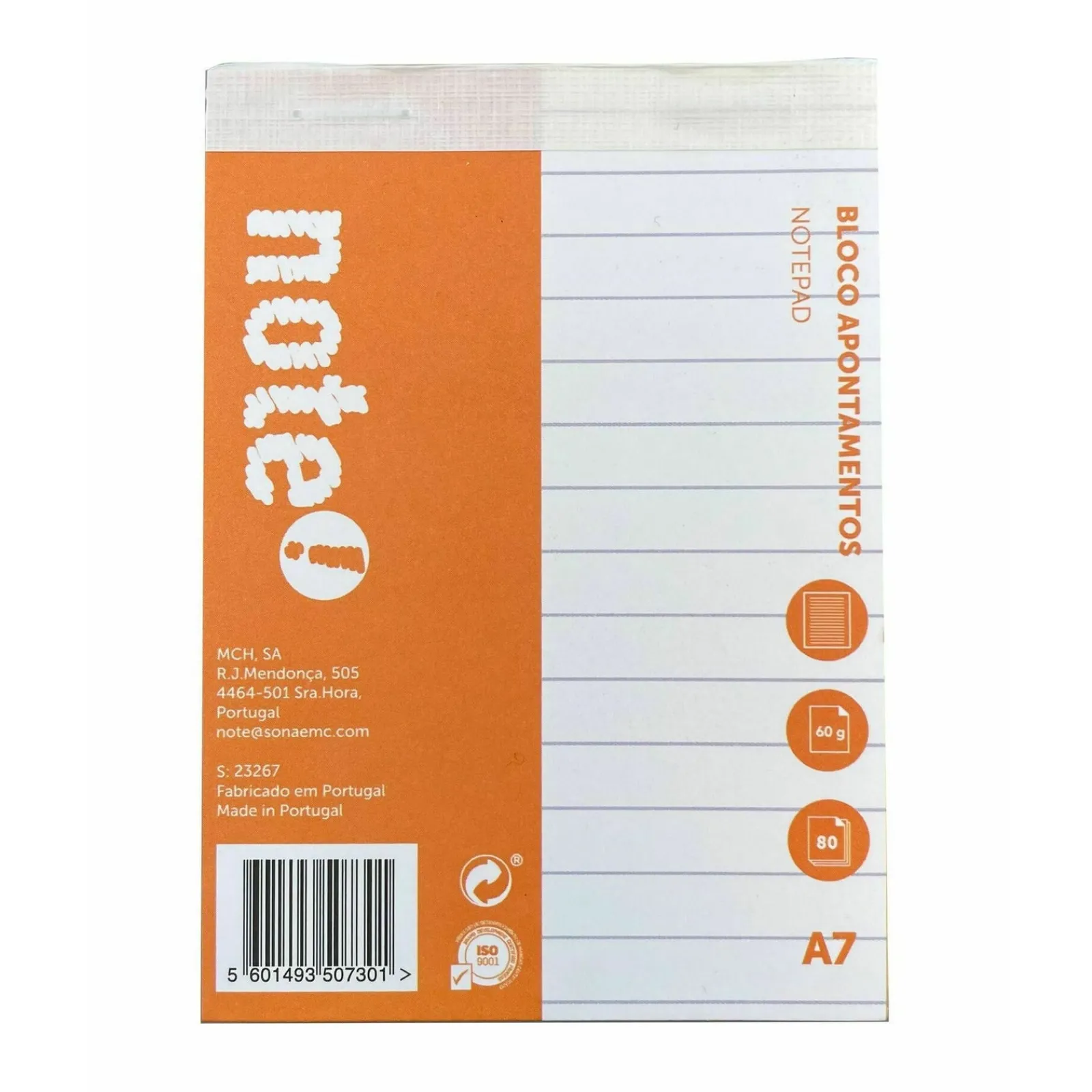 Note! Bloco De Apontamentos A7 Pautado