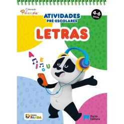 Porto Editora Bloco de Atividades Pré-Escolares Panda: Letras - 4-6 Anos