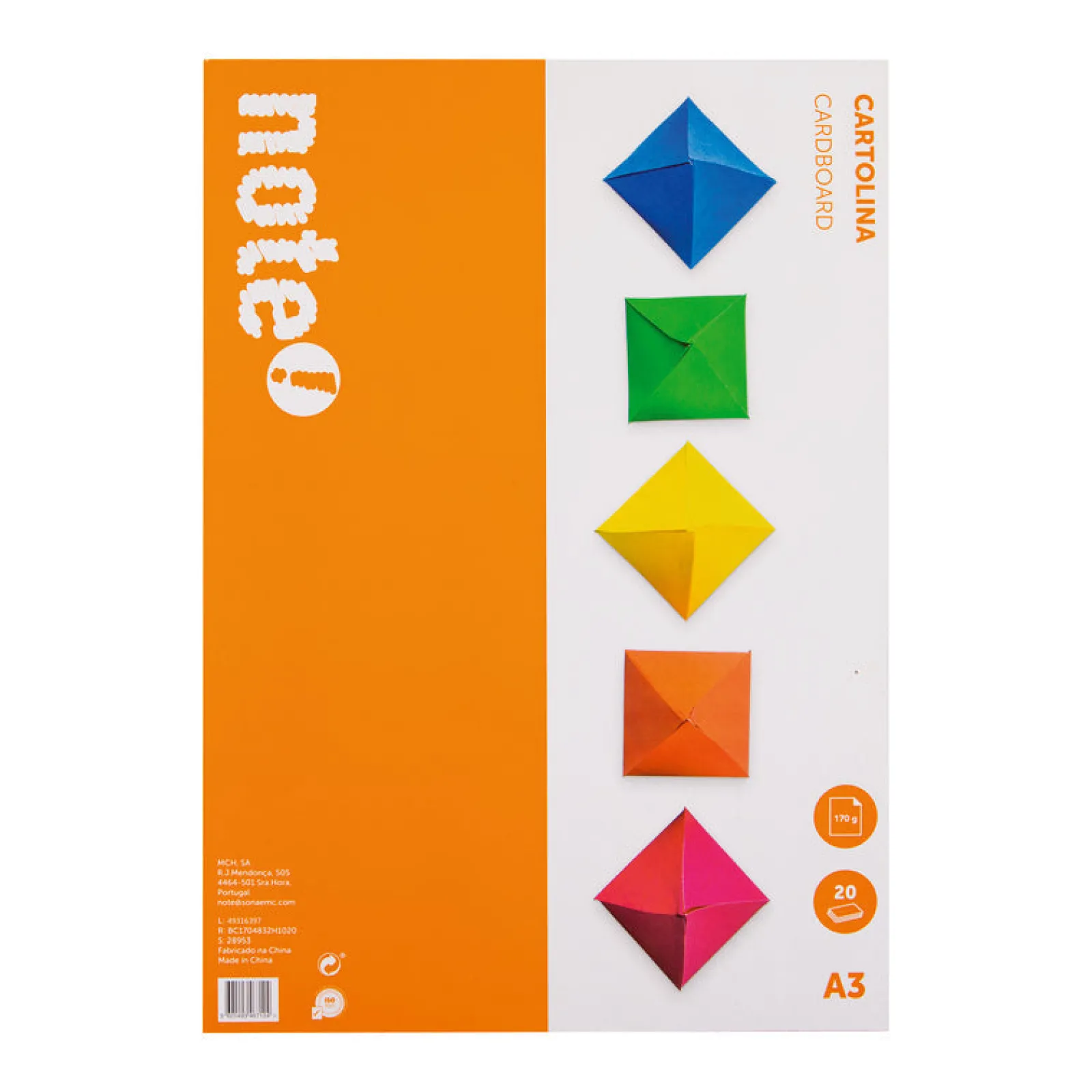 Note! Bloco de Cartolinas A3 20 Folhas