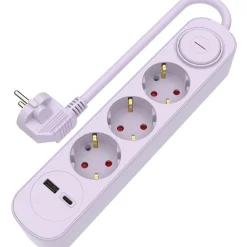 Outlet Marshmallow Bloco Lilás 3Tom Com Int 1Usb 1,5M