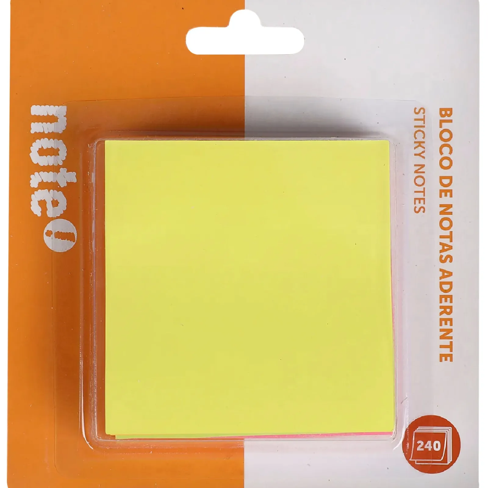 Note! Bloco Nota Aderente 76*76Mm 240 Folhas 4 Cores