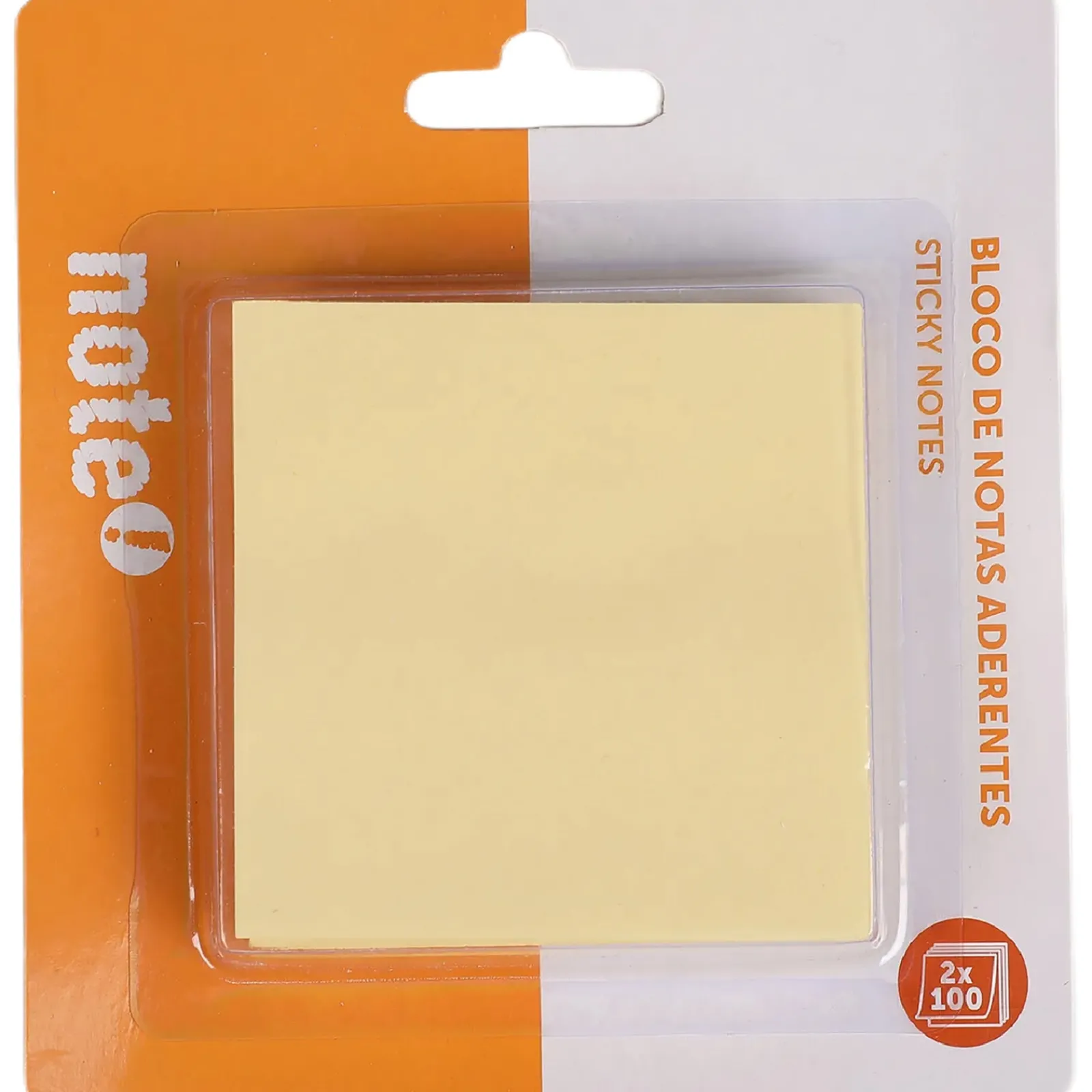 Hot Note! Bloco Notas Aderente 76*76Mm 2*100 Folhas Amarelo