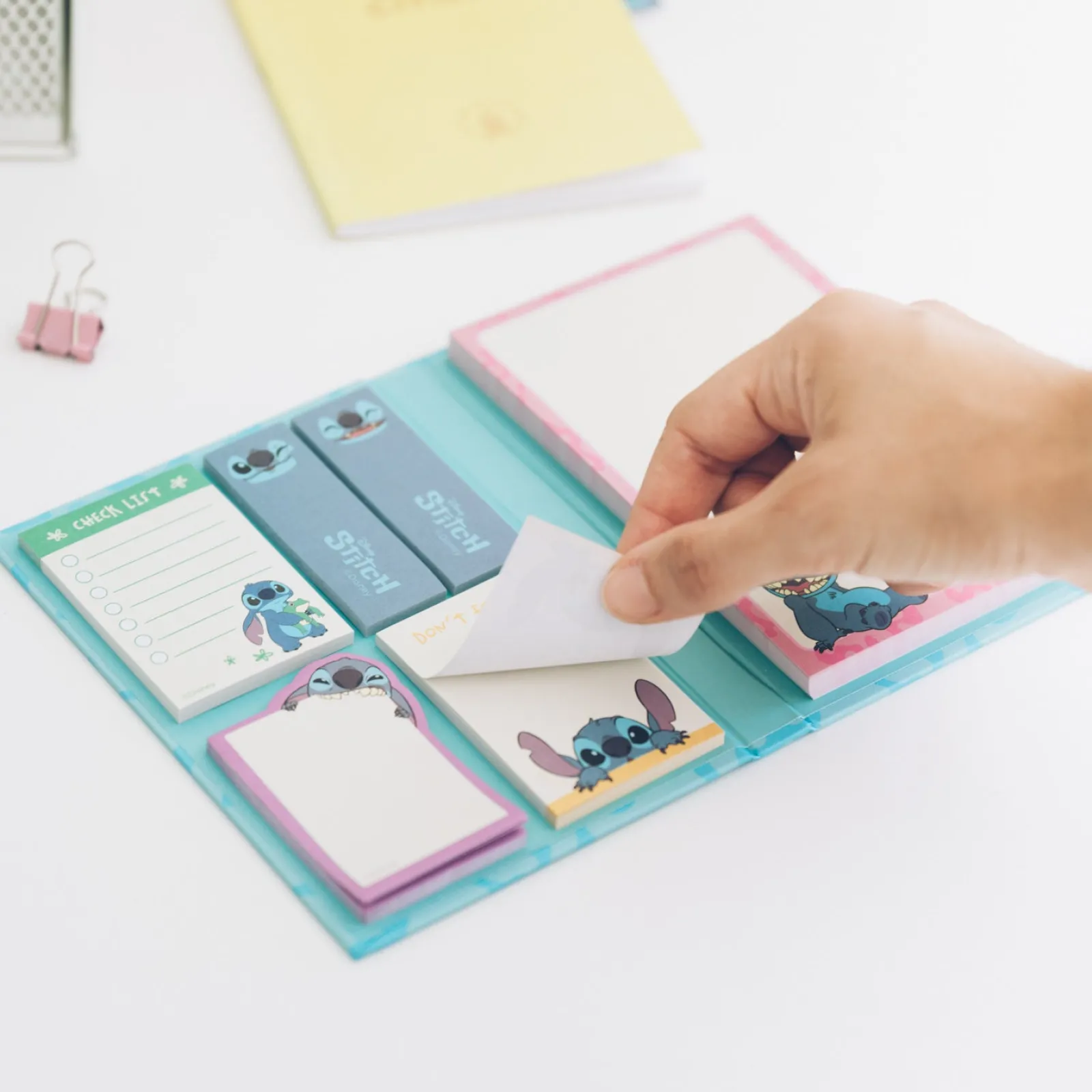 Stitch Bloco Notas Adesivas Tropical