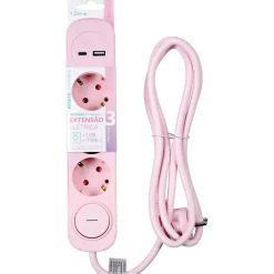 Marshmallow Bloco Rosa 3Tom C/Int 1Usb 1,5M