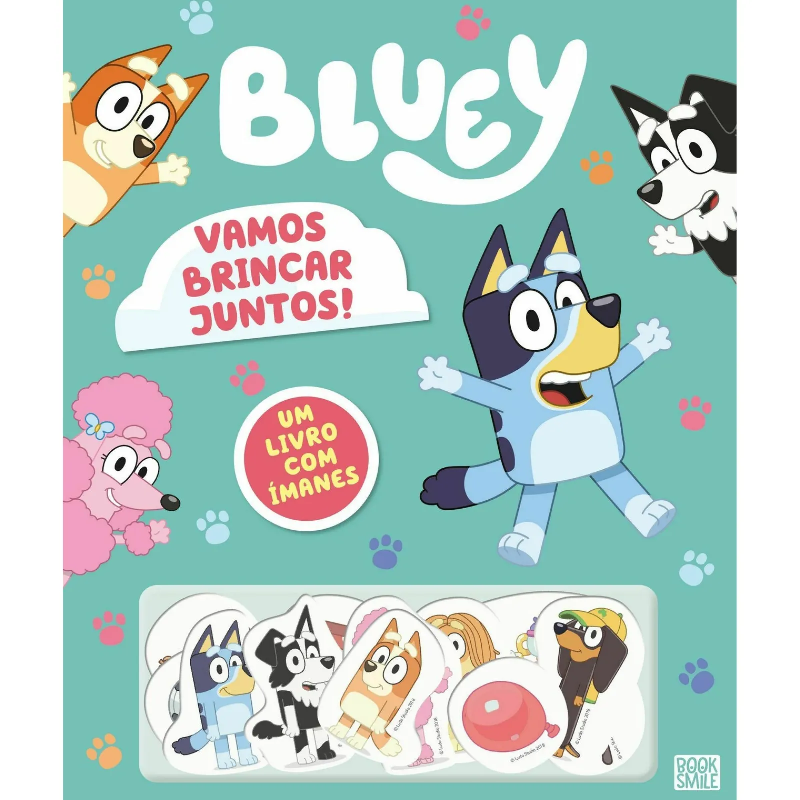 Hot Booksmile Bluey - Vamos Brincar Juntos : um Livro com Imanes