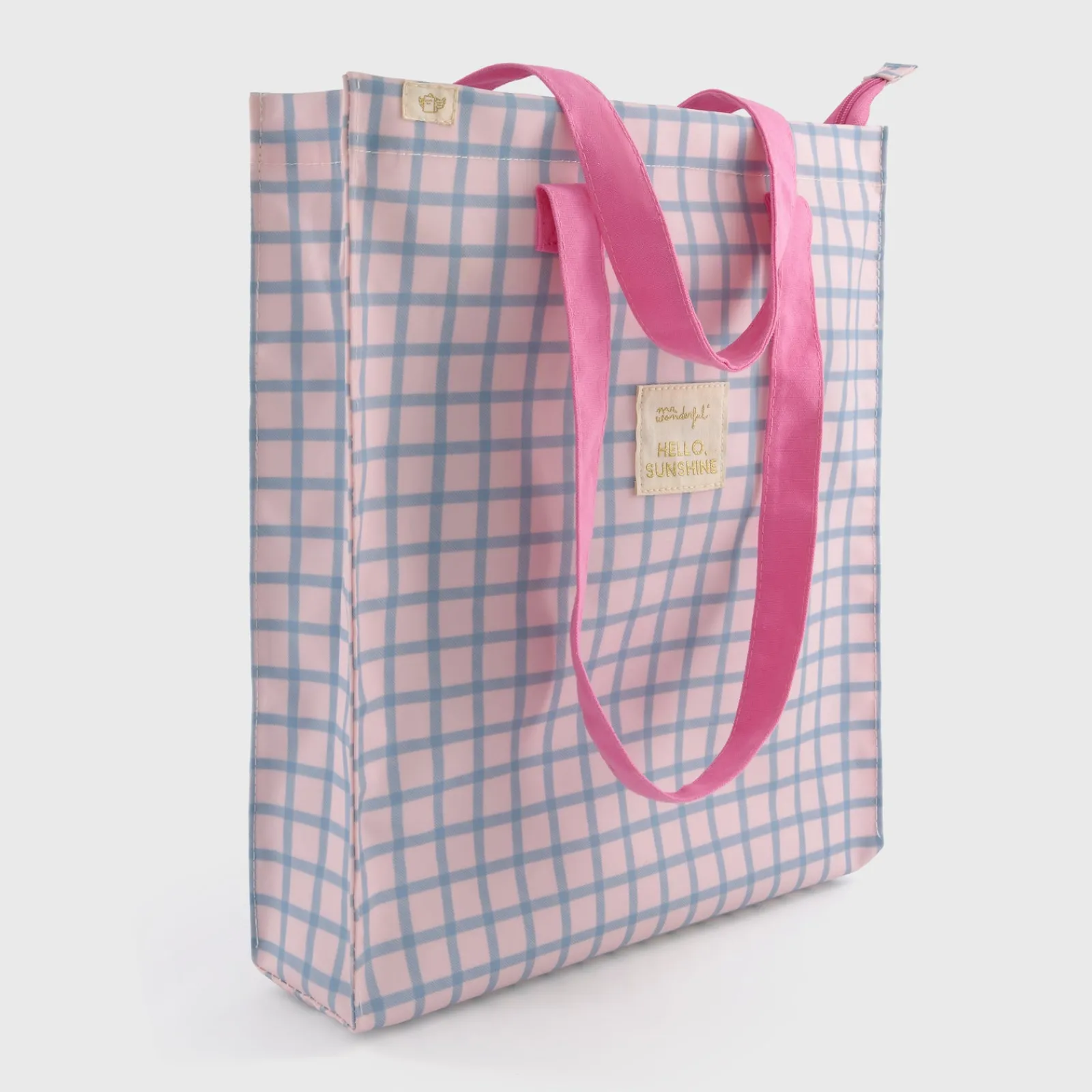 Sale Mr. Wonderful Bolsa Quadrados Azul Rosa - Hello Sunshine