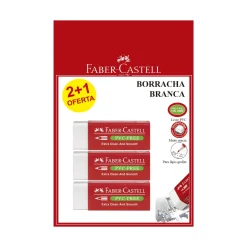 New Faber Castell Borracha Branca 3 unidades