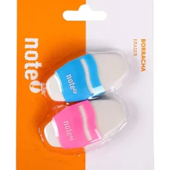 New Note! Borracha Branca Oval com Proteção 2 unidades