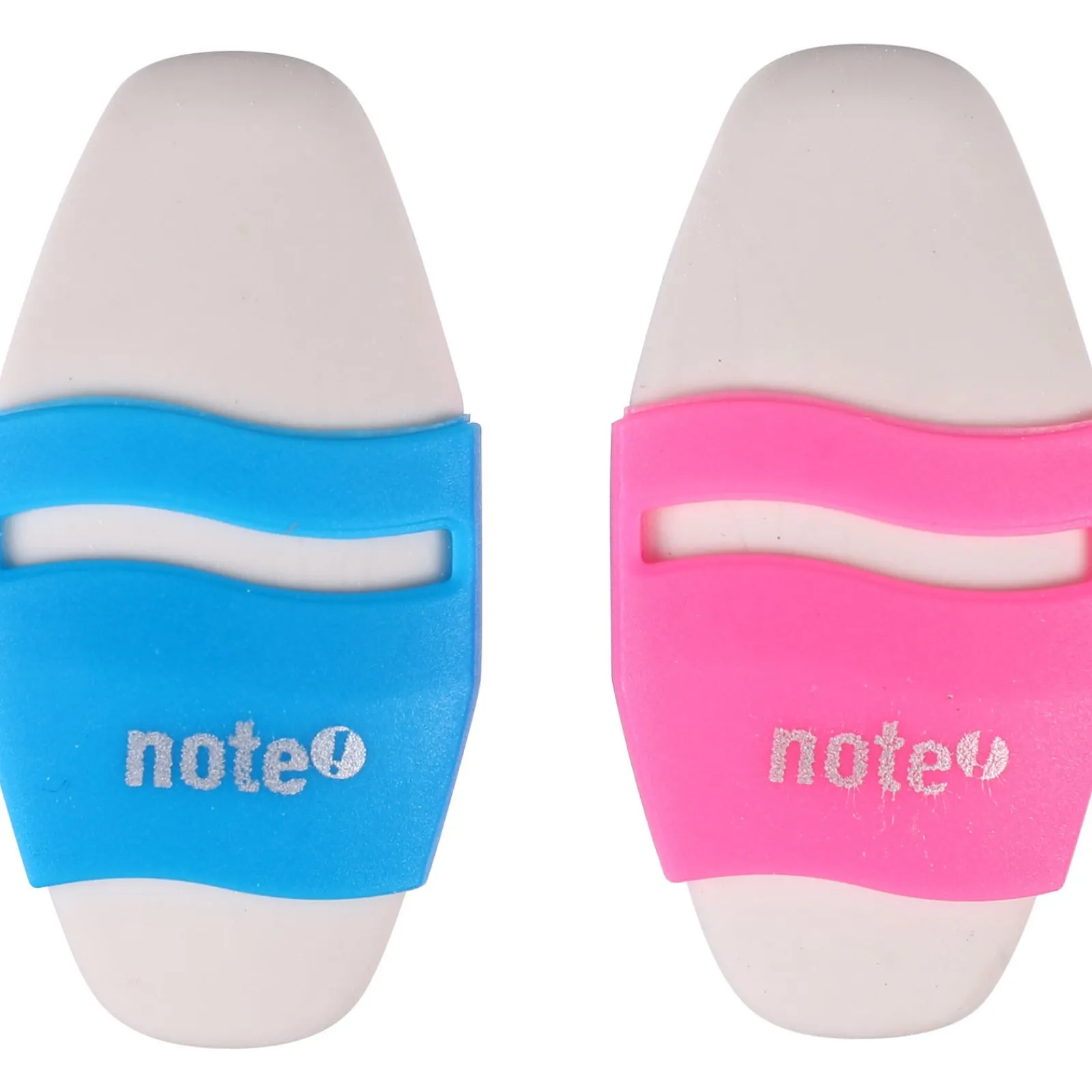 New Note! Borracha Branca Oval com Proteção 2 unidades