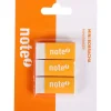 Note! Borracha Mini Branca 3 unidades