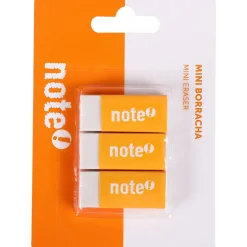 Note! Borracha Mini Branca 3 unidades