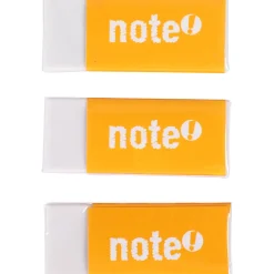 Note! Borracha Mini Branca 3 unidades