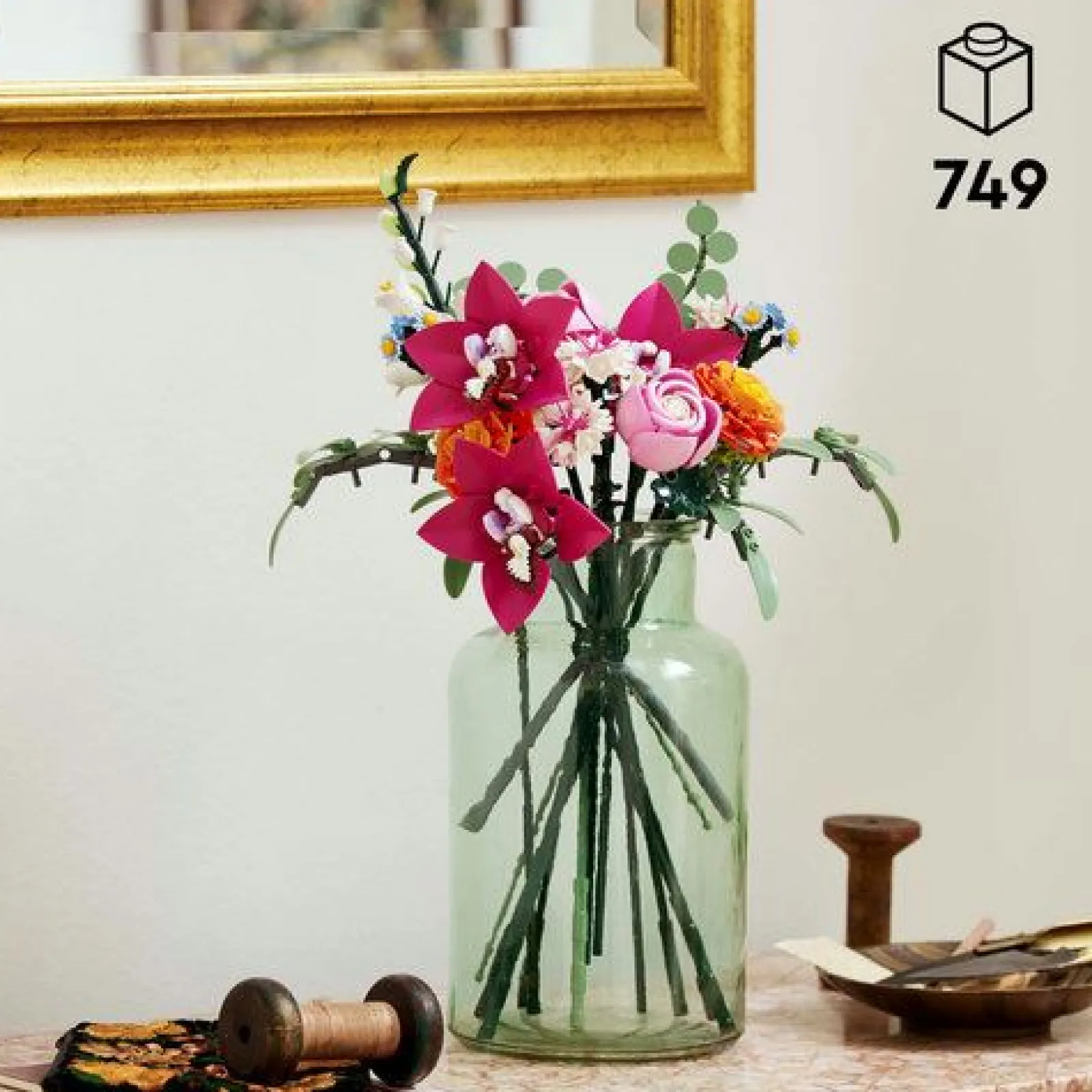 Sale Lego Buquê De Flores Cor-De-Rosa Elegante