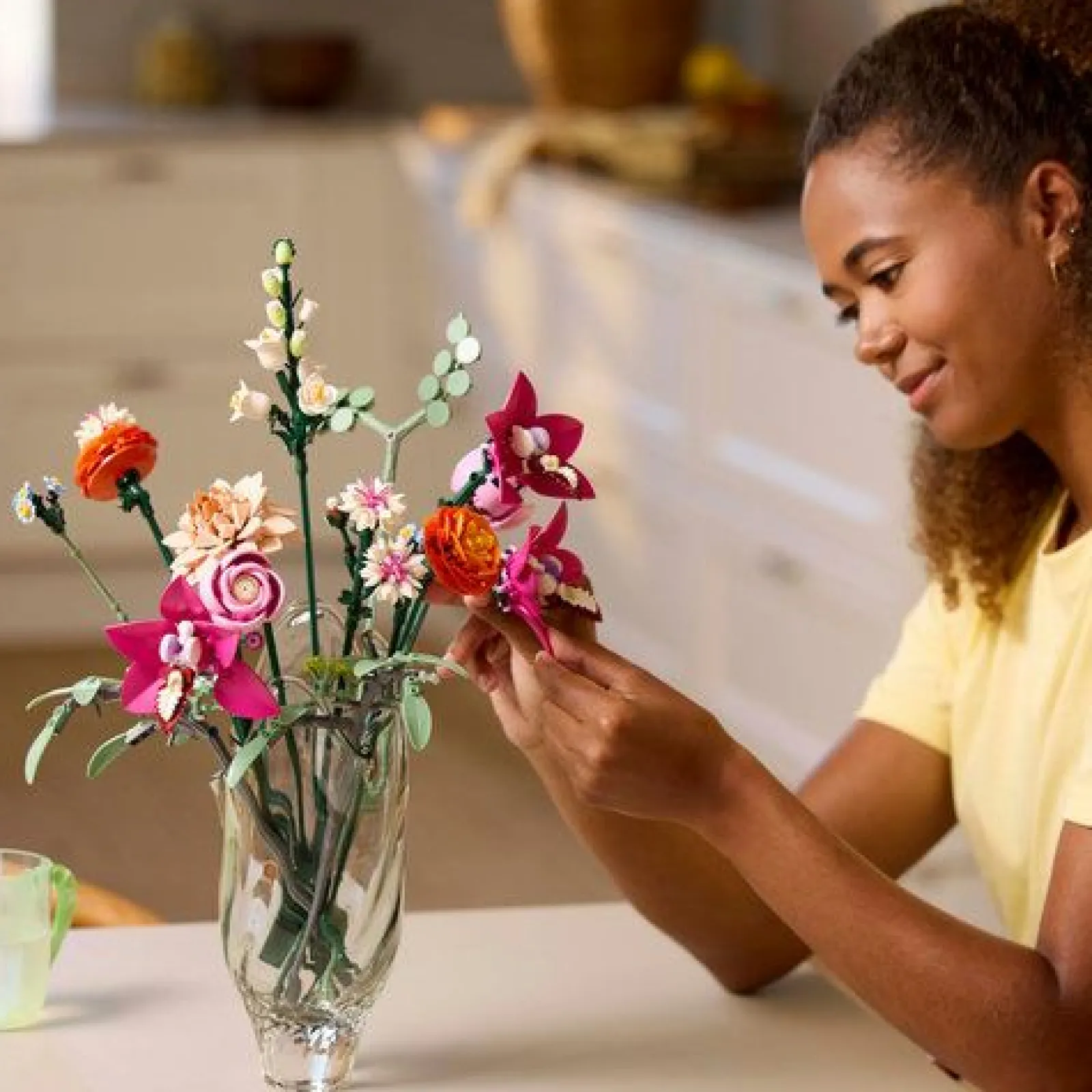 Sale Lego Buquê De Flores Cor-De-Rosa Elegante