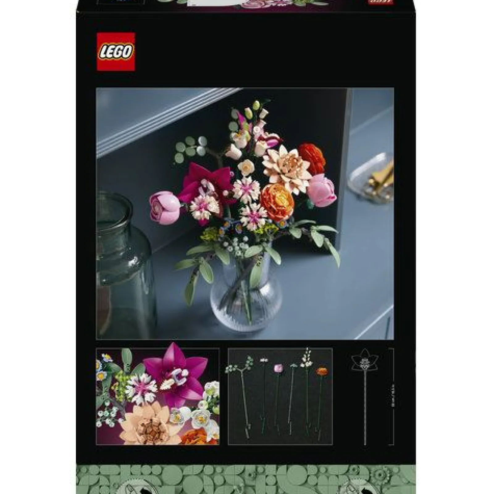 Sale Lego Buquê De Flores Cor-De-Rosa Elegante