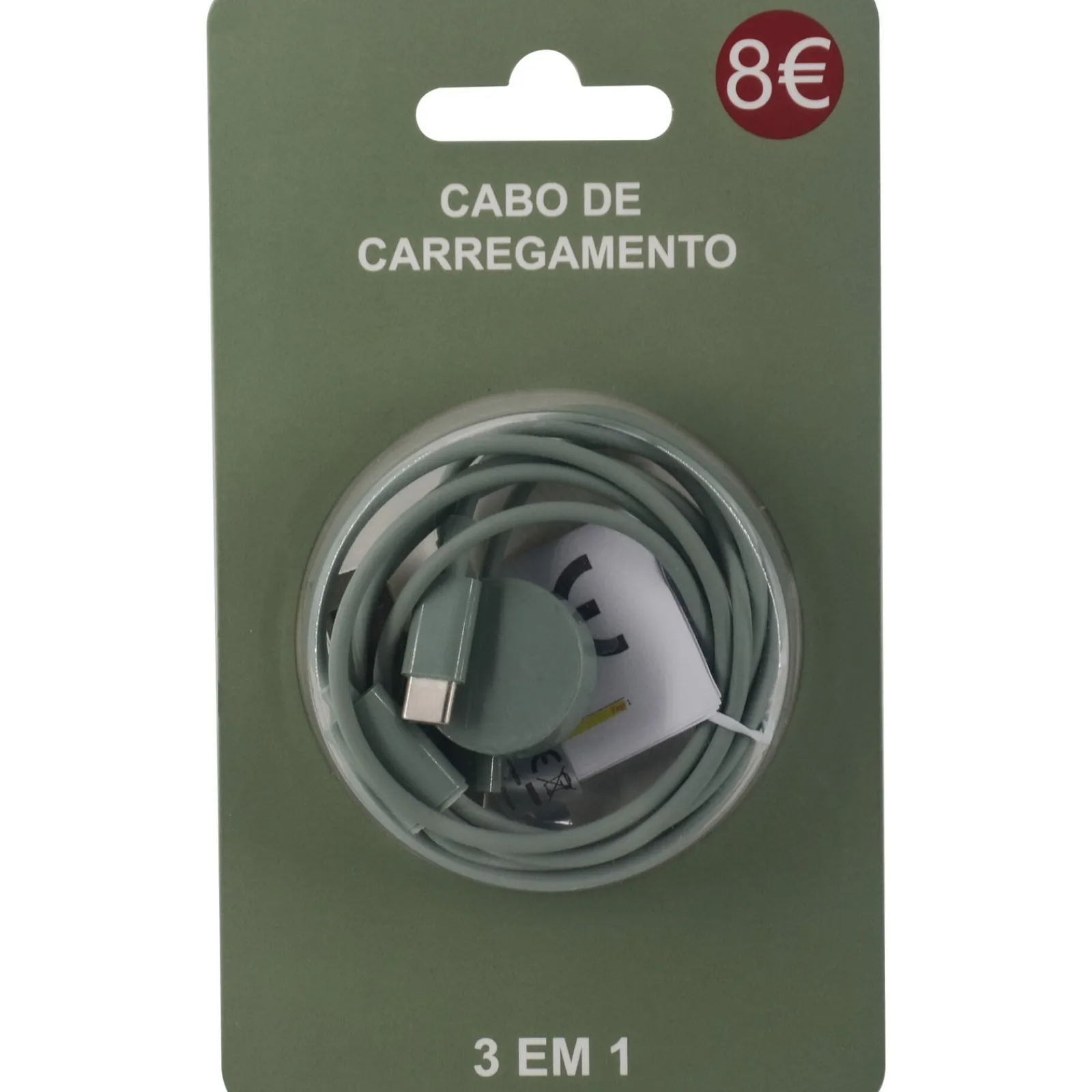 Onetop Cabo De Carregamento 3 Em 1 Verde Fusion