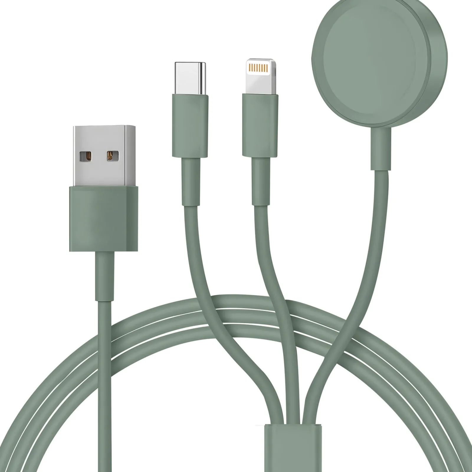 Onetop Cabo De Carregamento 3 Em 1 Verde Fusion