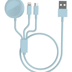 New Onetop Cabo De Carregamento 3 Em 1 Aqua Sky