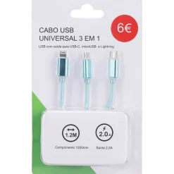 Sale Wesdar Cabos de Carregamento 3 em 1 Re-Connect