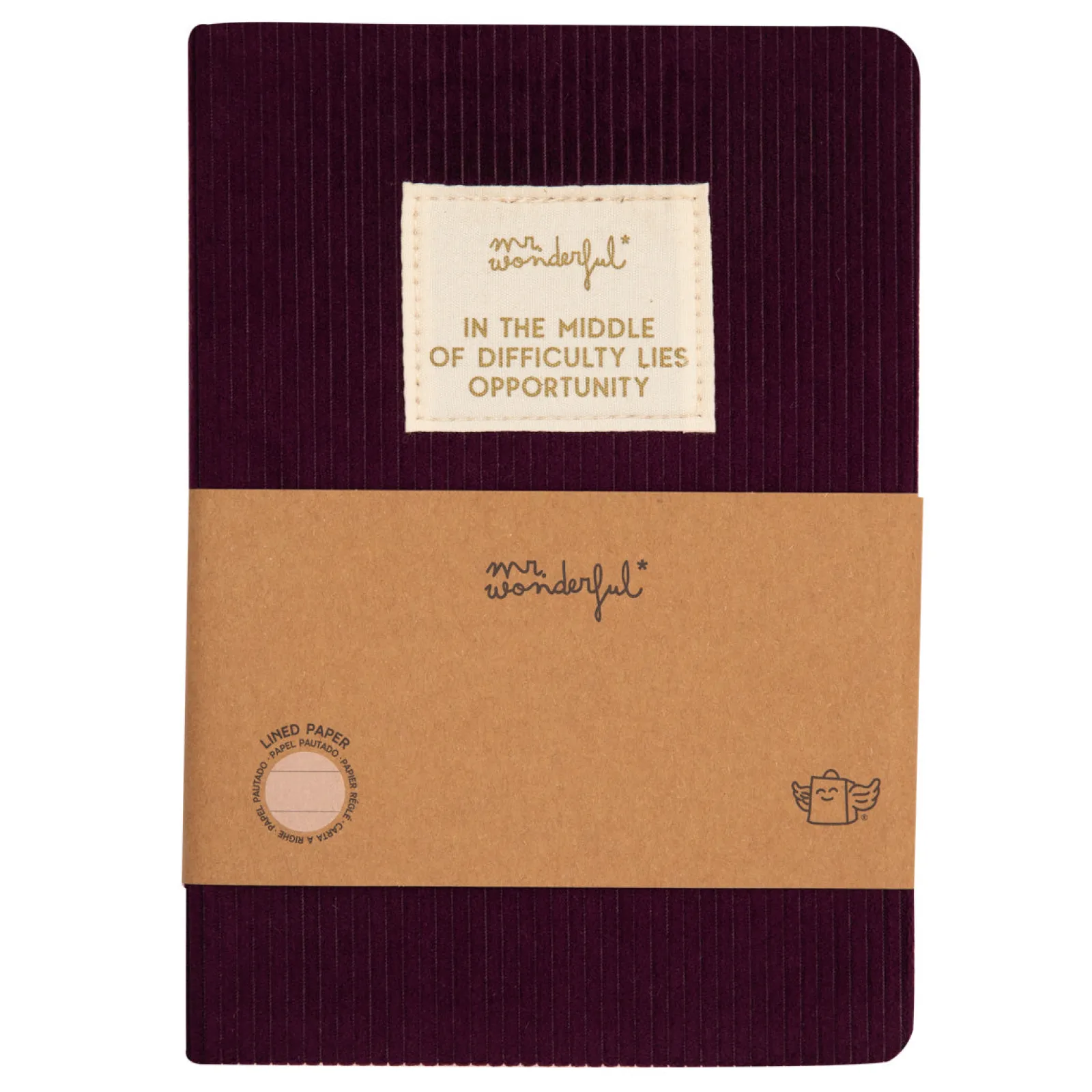 Mr. Wonderful Caderno A5 - Aubergine In The Middle