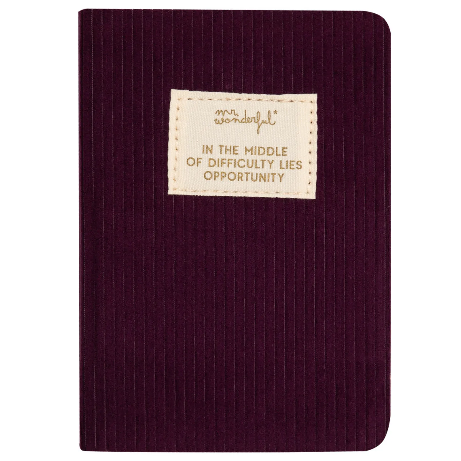 Mr. Wonderful Caderno A6 - Aubergine In The Middle
