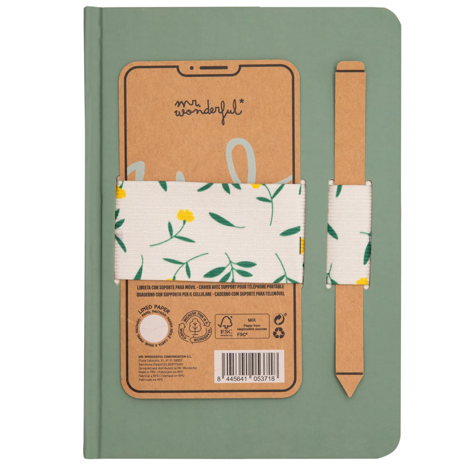 Discount Mr. Wonderful Caderno A5 - Green Ringtones & Notes